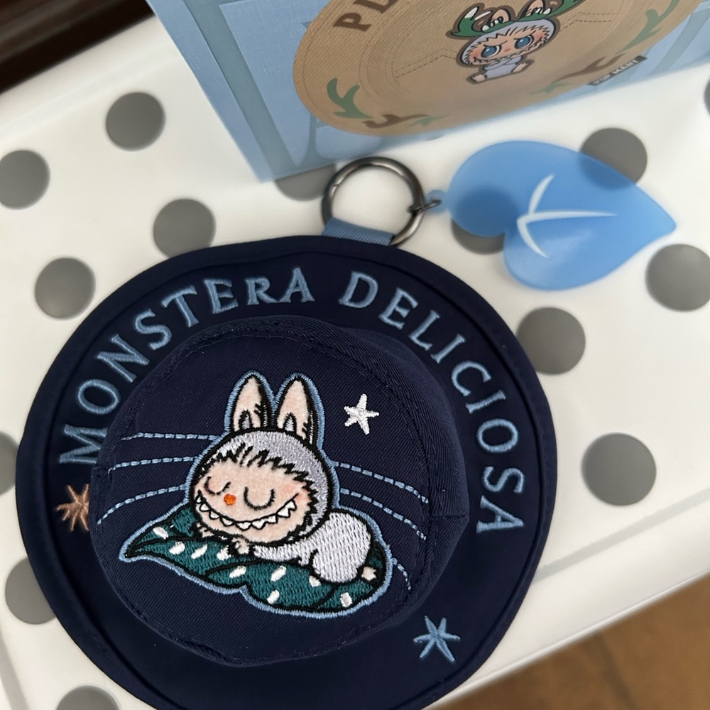 Labubu Navy Round Keychain Pouch
